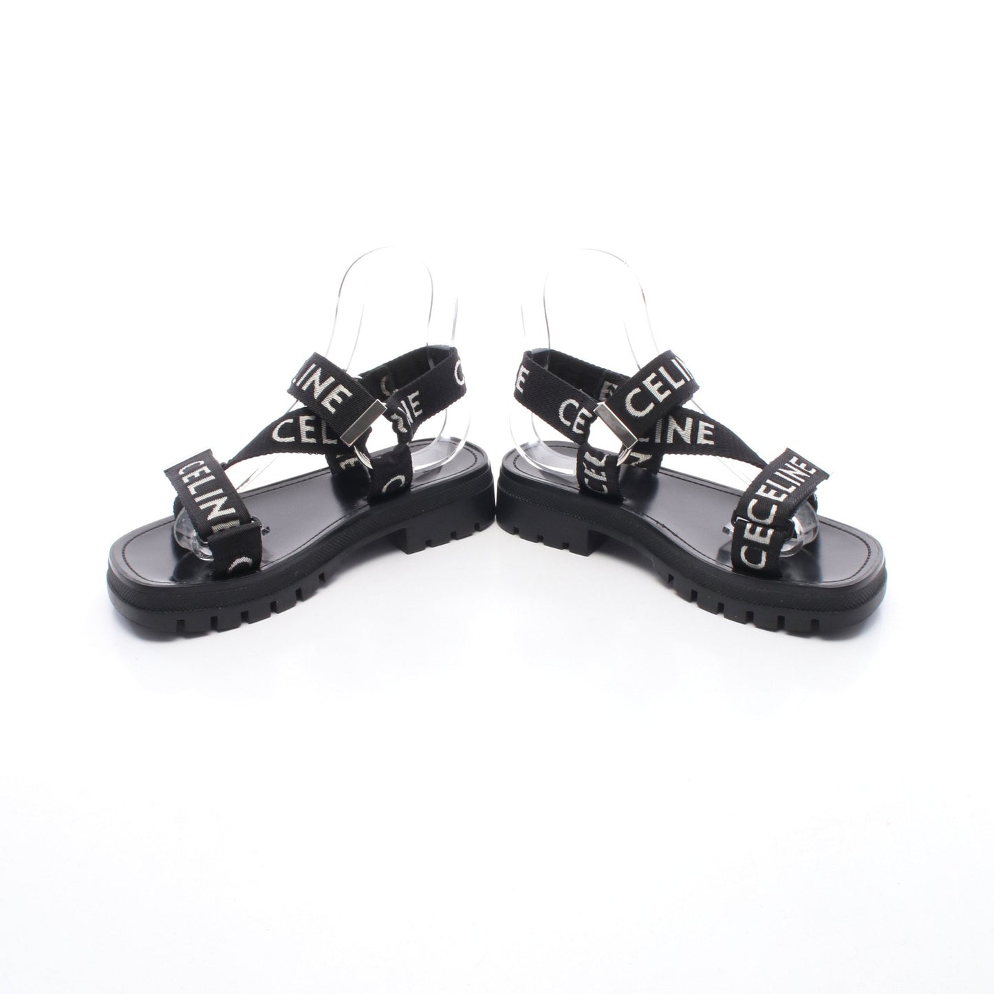 LEO STRAPPY レオストラッピー サンダル ファブリック ブラック セリーヌ
