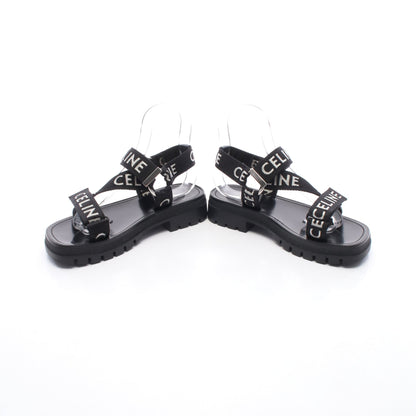 LEO STRAPPY レオストラッピー サンダル ファブリック ブラック セリーヌ