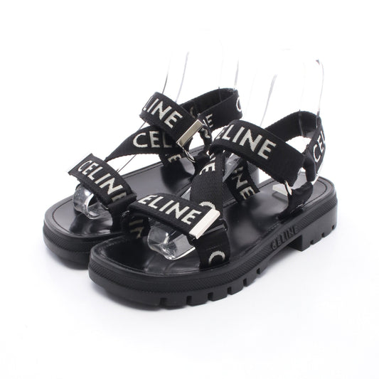 LEO STRAPPY レオストラッピー サンダル ファブリック ブラック セリーヌ