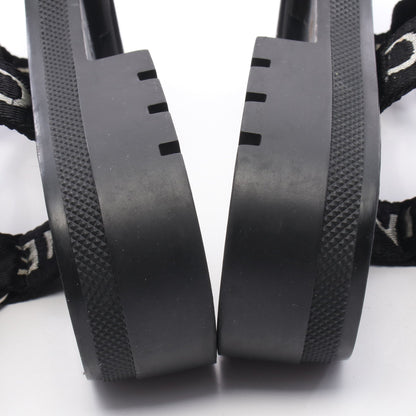 LEO STRAPPY レオストラッピー サンダル ファブリック ブラック セリーヌ