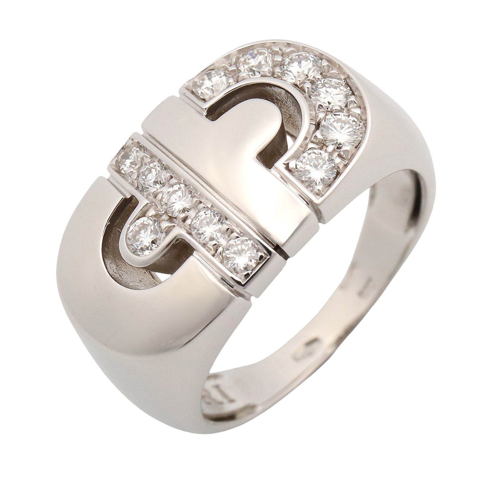 パレンテシ リング ダイヤ リング 指輪 K18WG ダイヤモンド クリア ホワイトゴールド ブルガリ アクセサリー BVLGARI