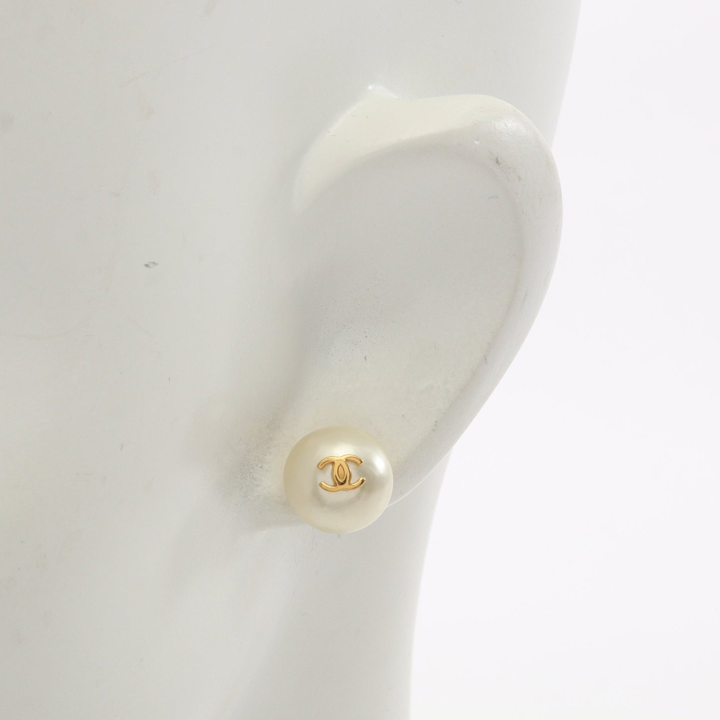 ココマーク ピアス GP フェイクパール ゴールド オフホワイト 98P シャネル アクセサリー CHANEL