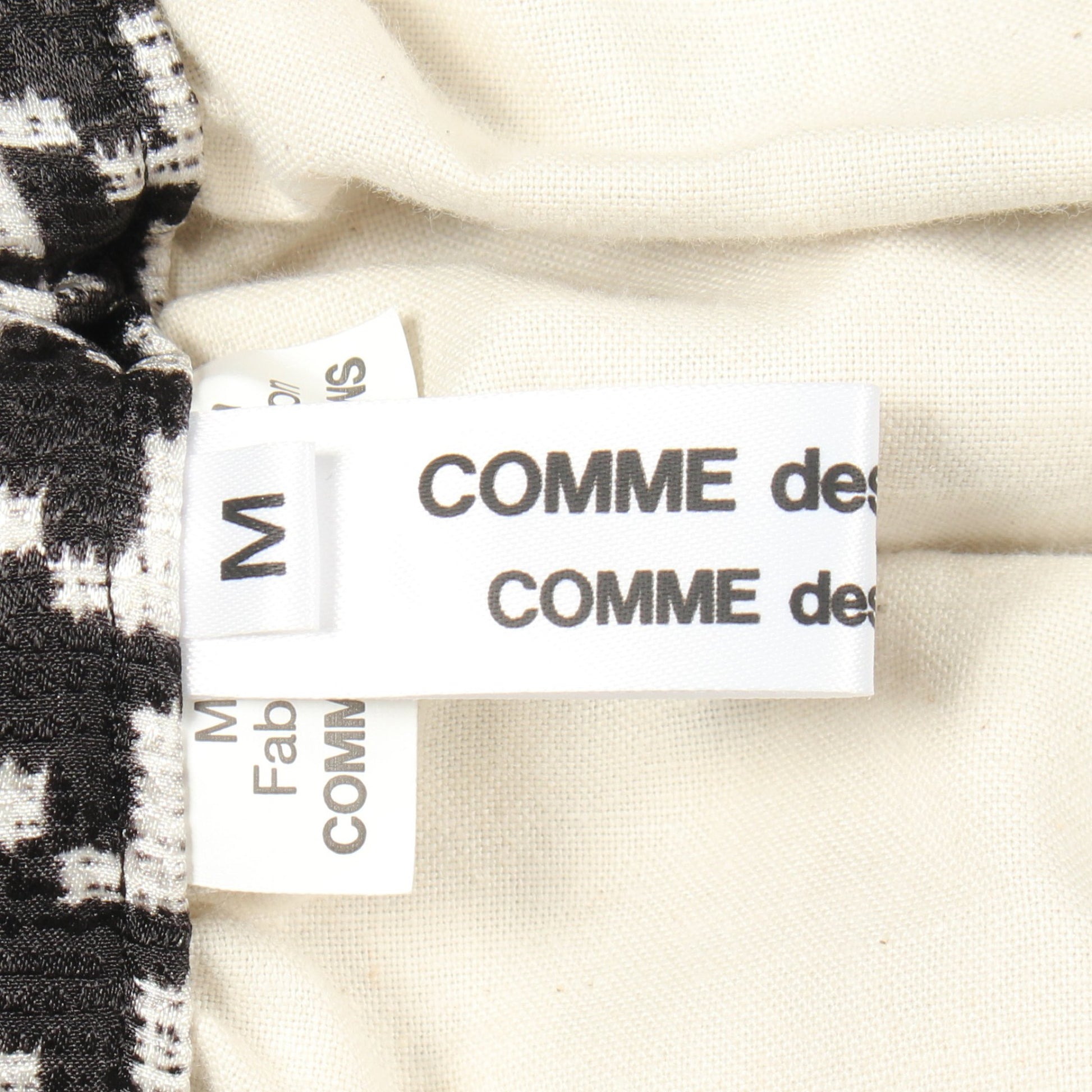 千鳥柄 リボン スカート シルク ブラック ホワイト コムデギャルソンコムデギャルソン ボトムス Comme des Garcons Comme des Garcons