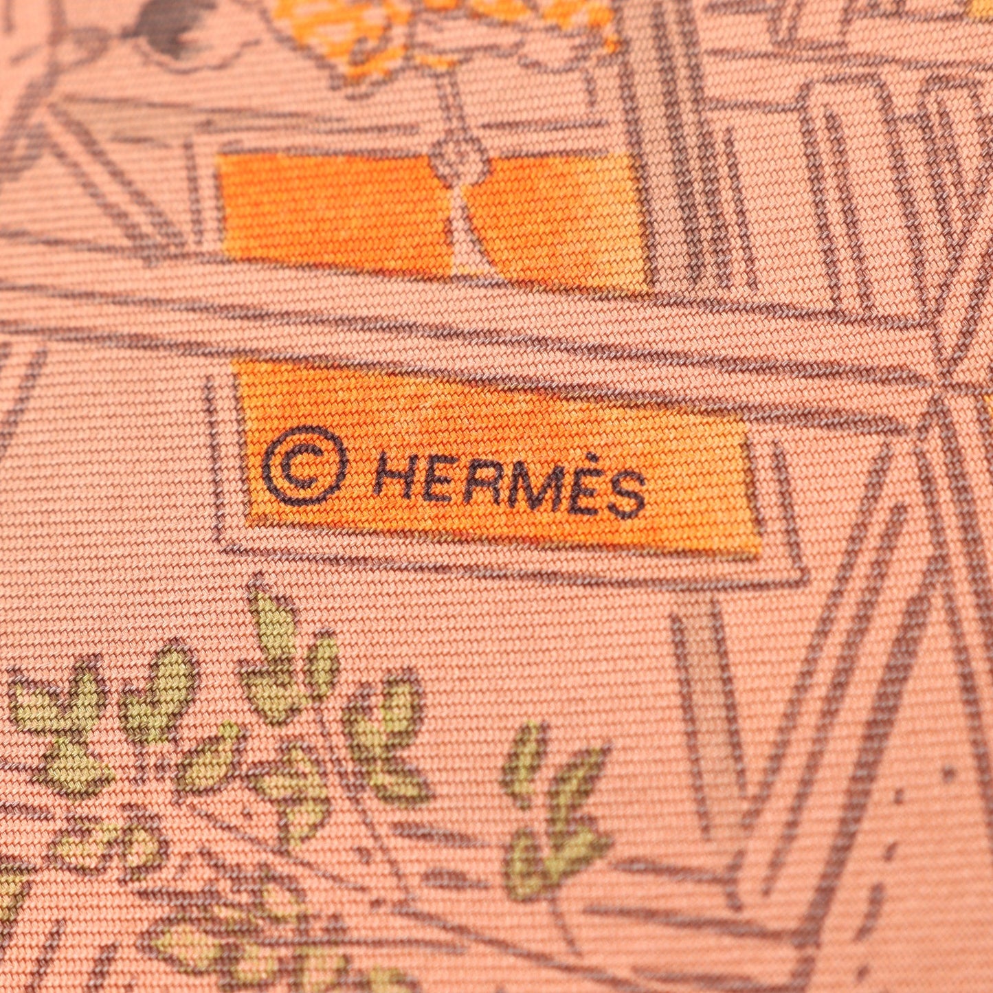 カレ90 Etriers RemiLes Artisans d Hermes スカーフ シルク オレンジブラウン マルチカラー エルメス 財布・小物 HERMES