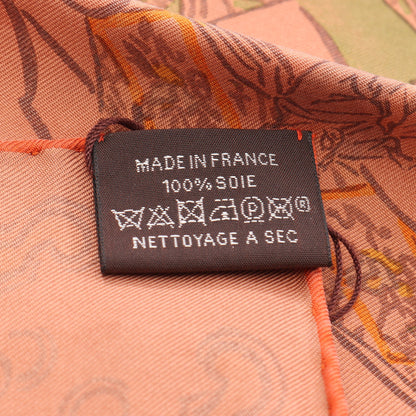 カレ90 Etriers RemiLes Artisans d Hermes スカーフ シルク オレンジブラウン マルチカラー エルメス 財布・小物 HERMES