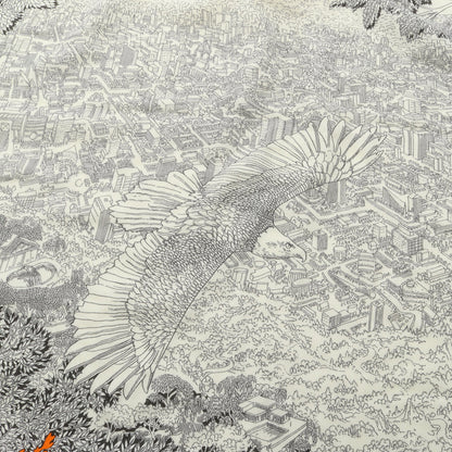 カレジェアン カレ140 Retour a la Nature スカーフ ショール カシミヤ シルク オフホワイト マルチカラー エルメス 財布・小物 HERMES