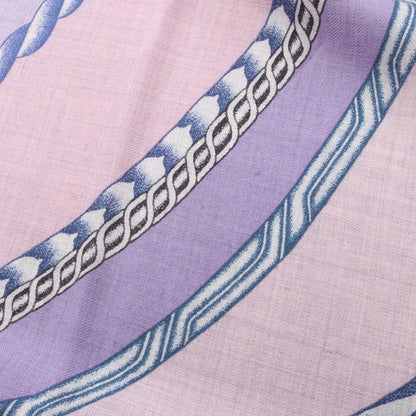 カレジェアン カレ140 ROBE DU SOIR スカーフ ショール カシミヤ シルク ライトグレー パープル マルチカラー エルメス 財布・小物 HERMES