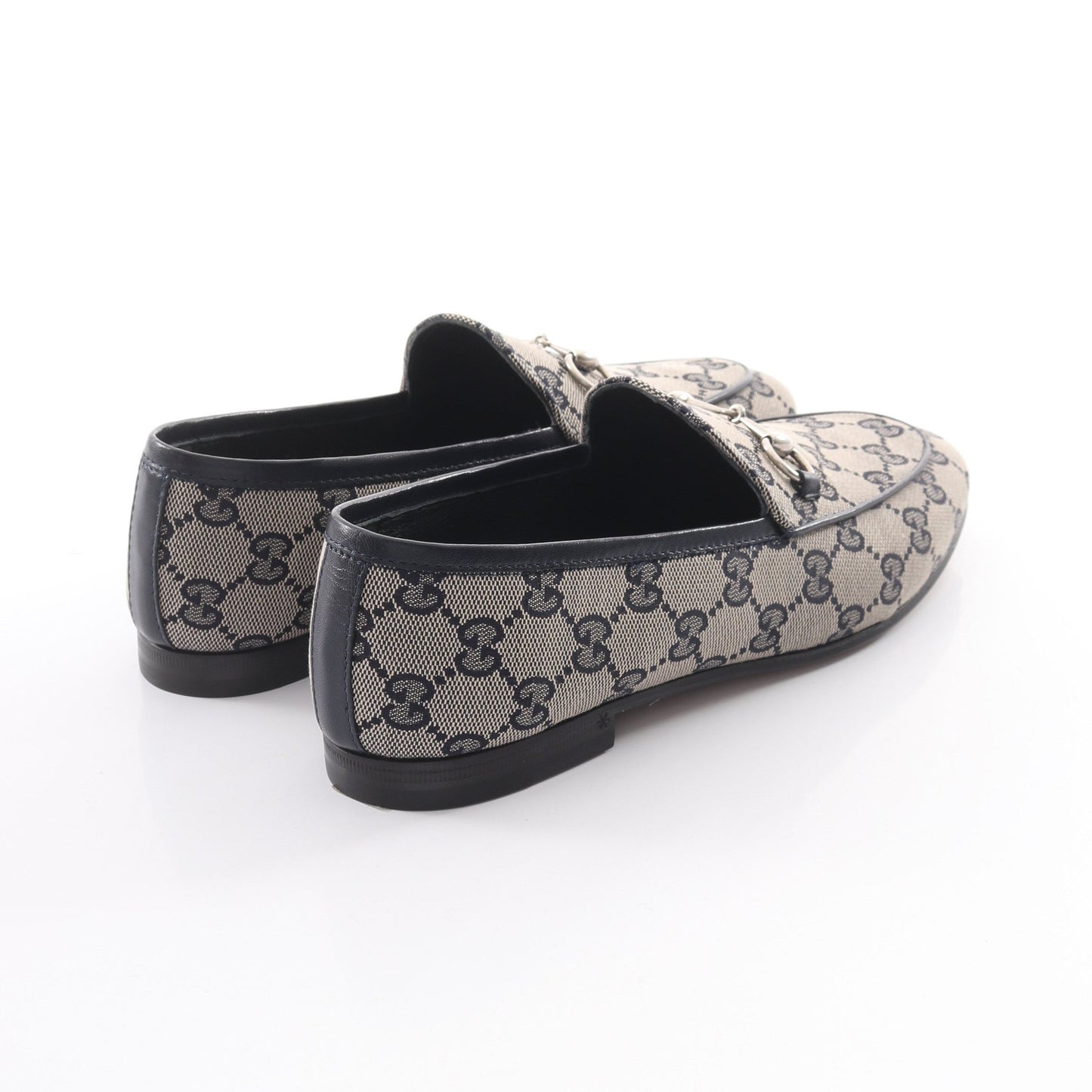 ホースビット GGキャンバス ローファー キャンバス レザー ベージュ ネイビー グッチ シューズ GUCCI