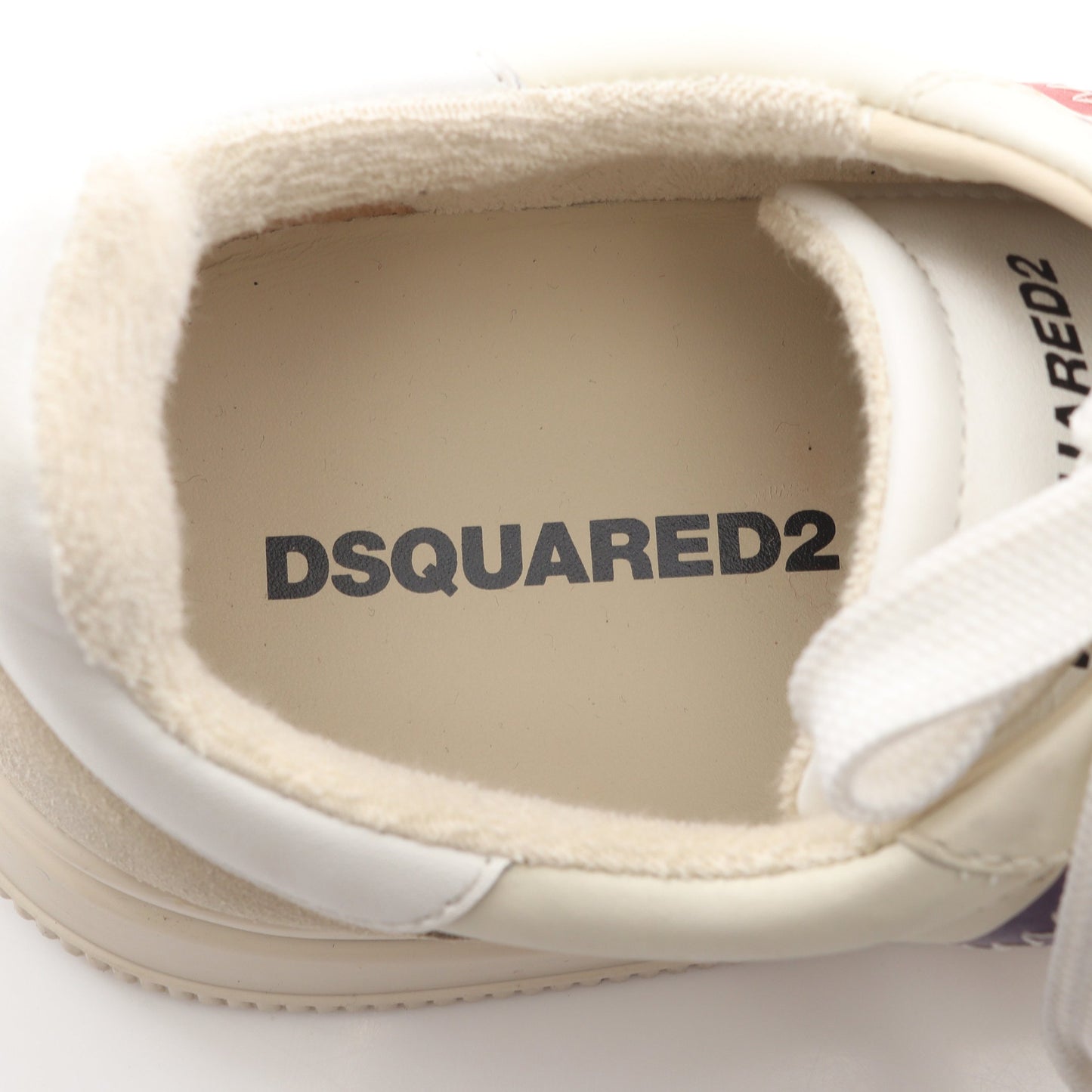 New Jersey スニーカー レザー スエード オフホワイト アイボリー マルチカラー ディースクエアード シューズ DSQUARED2