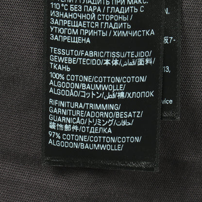 ロゴ刺繍 オーバーサイズ 半袖Tシャツ コットン ダークグレー ホワイト バレンシアガ トップス BALENCIAGA