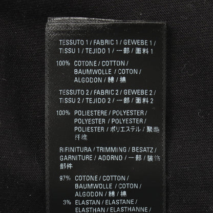 ロゴ刺繍 ダメージ加工 切替 ワンピース コットン ブラック バレンシアガ ワンピース BALENCIAGA