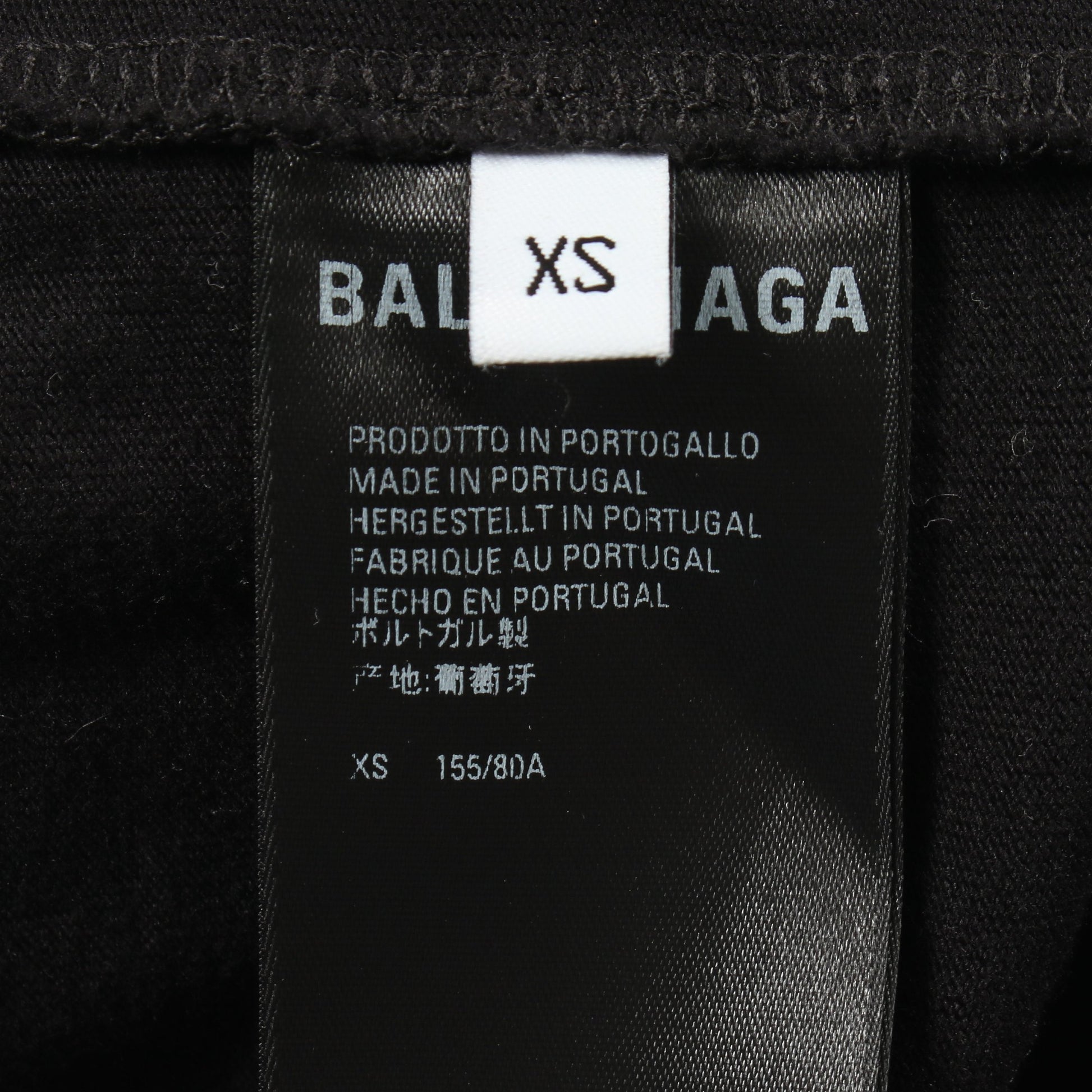 ロゴ刺繍 ダメージ加工 切替 ワンピース コットン ブラック バレンシアガ ワンピース BALENCIAGA