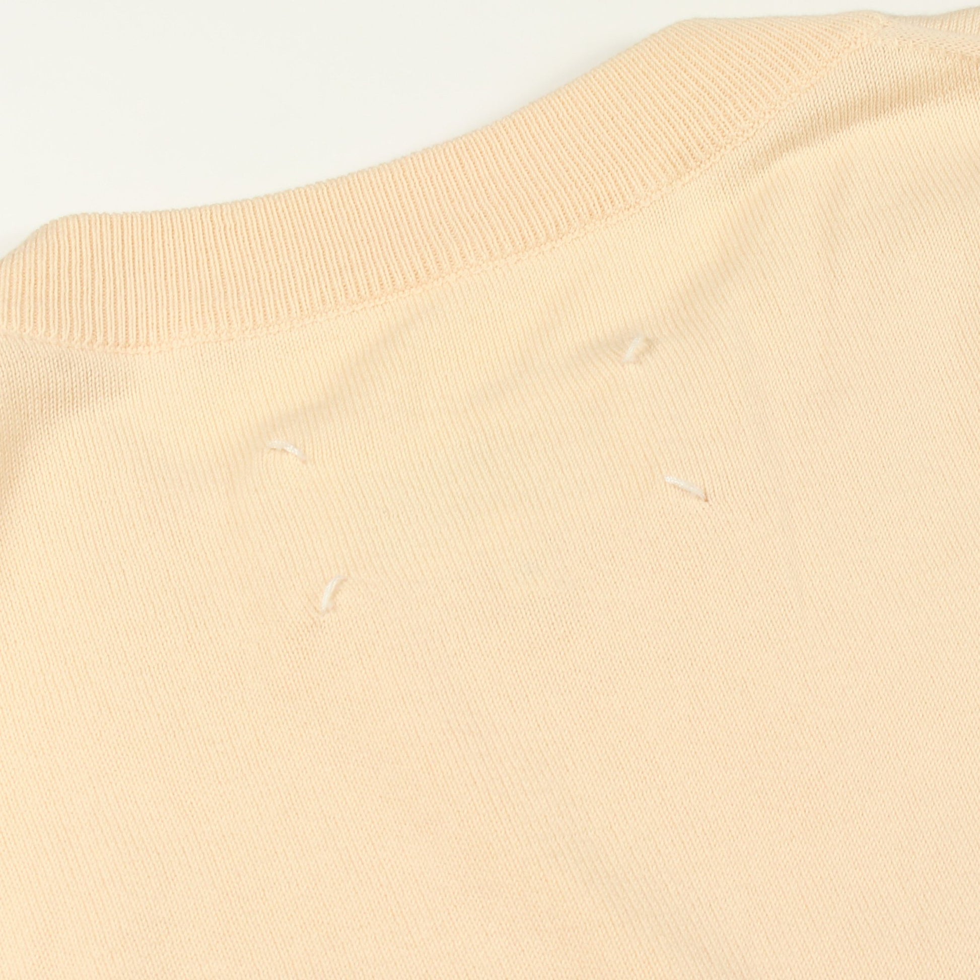 エルボーパッチ ニット コットン アイボリー メゾンマルジェラ トップス Maison Margiela