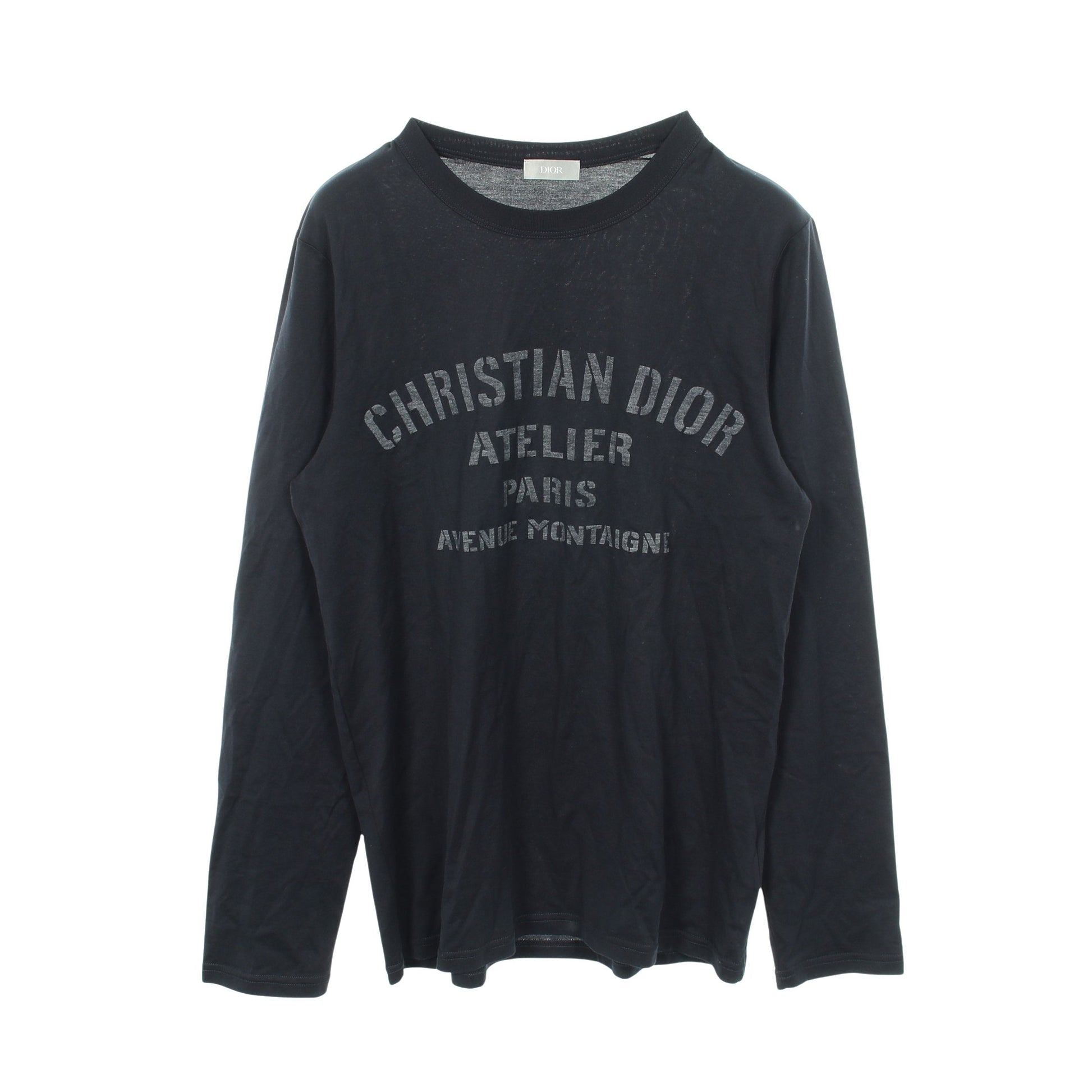 ATELIER アトリエ 長袖Tシャツ コットン ネイビー ディオール トップス DIOR