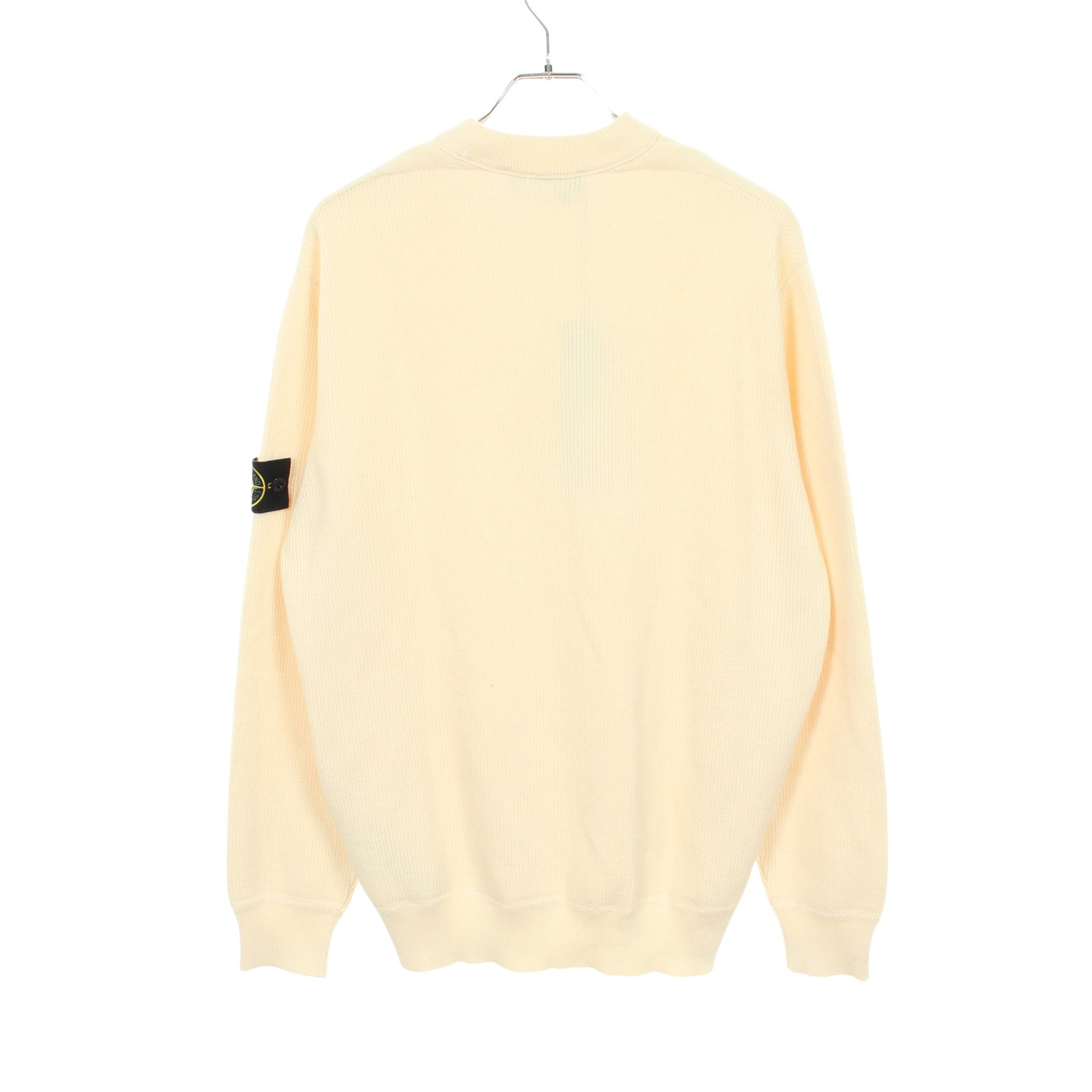 RIBBED SOFT ORGANIC COTTON ニット コットン オフホワイト ストーンアイランド トップス Stone Island
