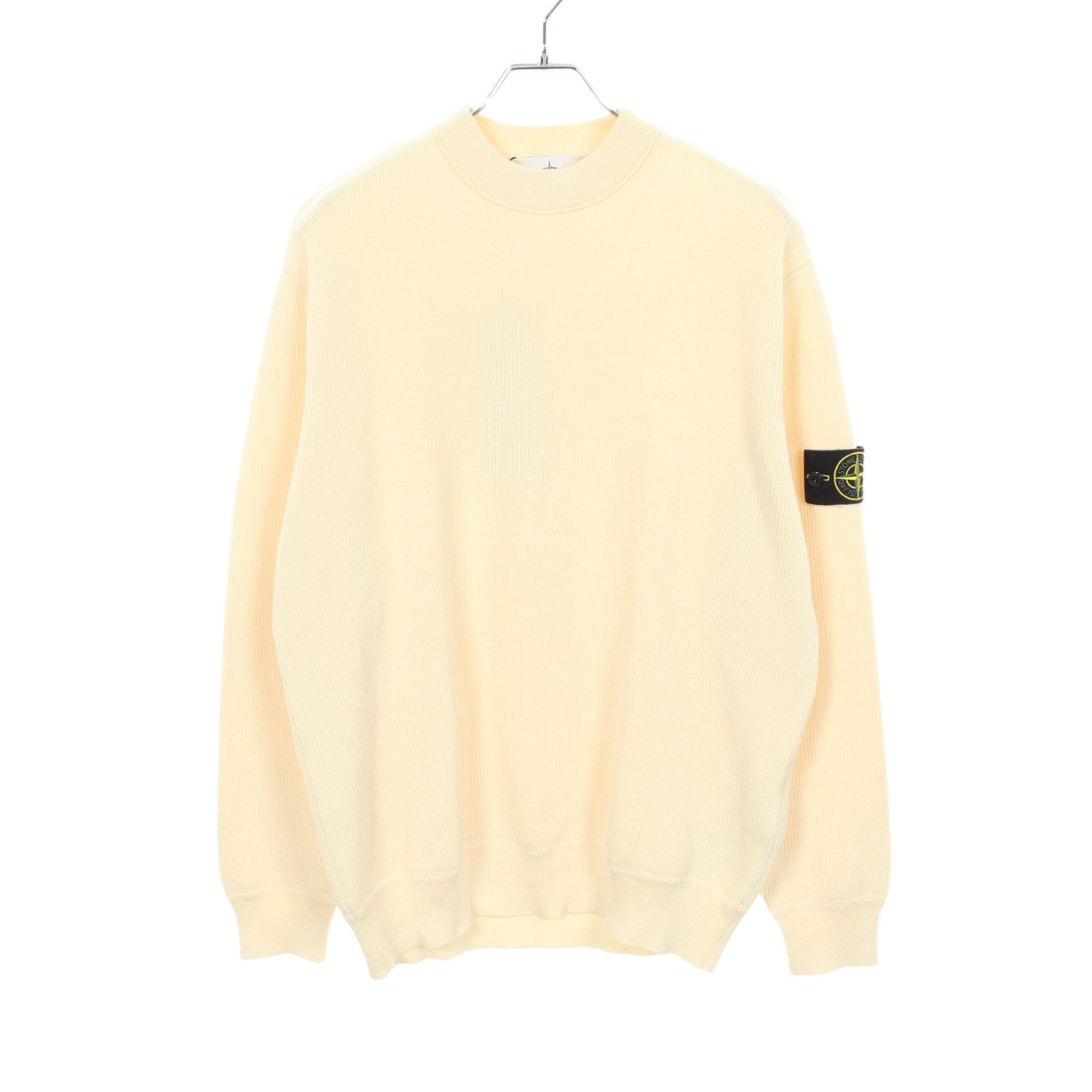 RIBBED SOFT ORGANIC COTTON ニット コットン オフホワイト ストーンアイランド トップス Stone Island