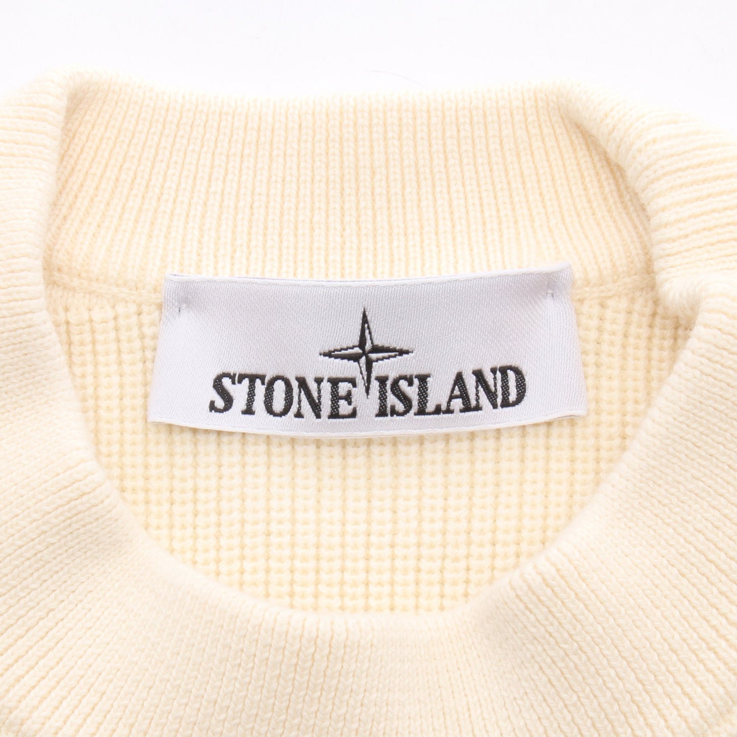 RIBBED SOFT ORGANIC COTTON ニット コットン オフホワイト ストーンアイランド トップス Stone Island