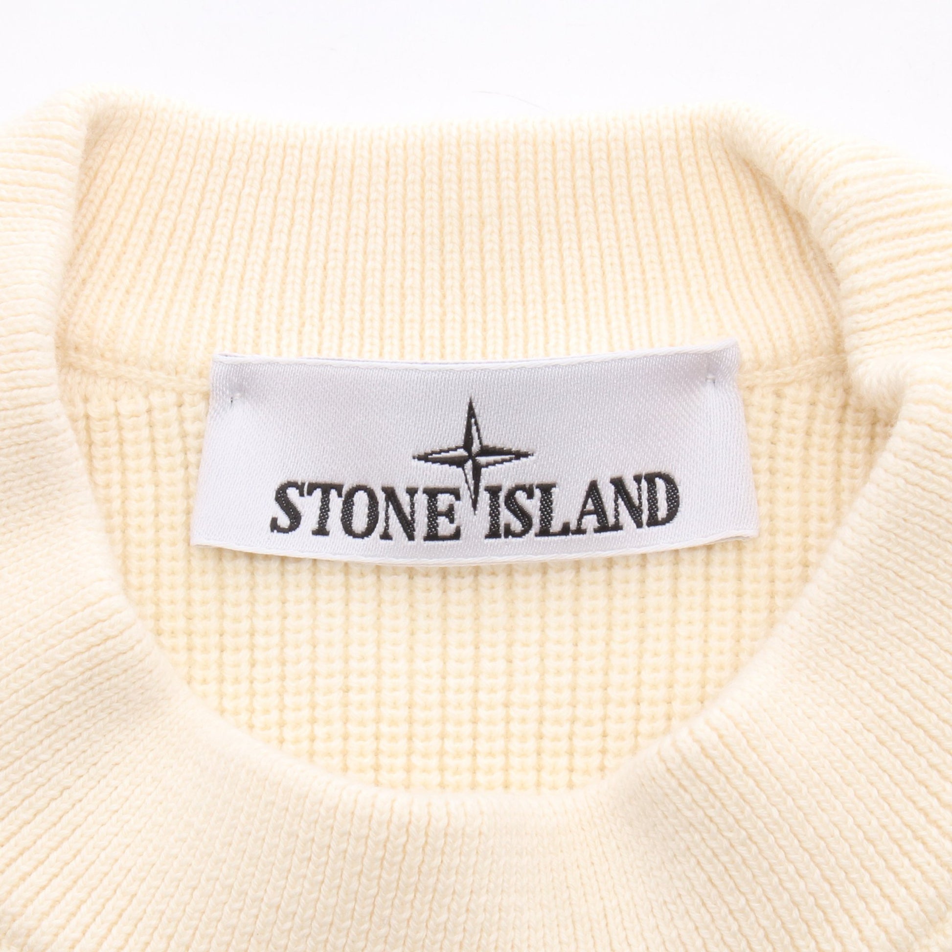 RIBBED SOFT ORGANIC COTTON ニット コットン オフホワイト ストーンアイランド トップス Stone Island
