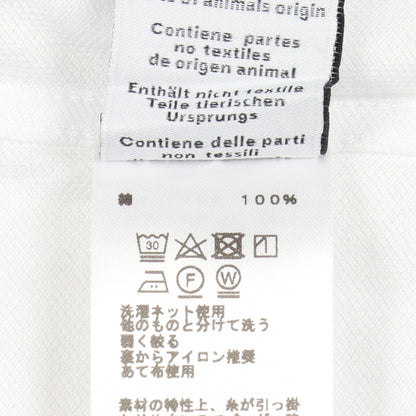 H刺繍ポケット 半袖 ポロシャツ コットン ホワイト エルメス トップス HERMES