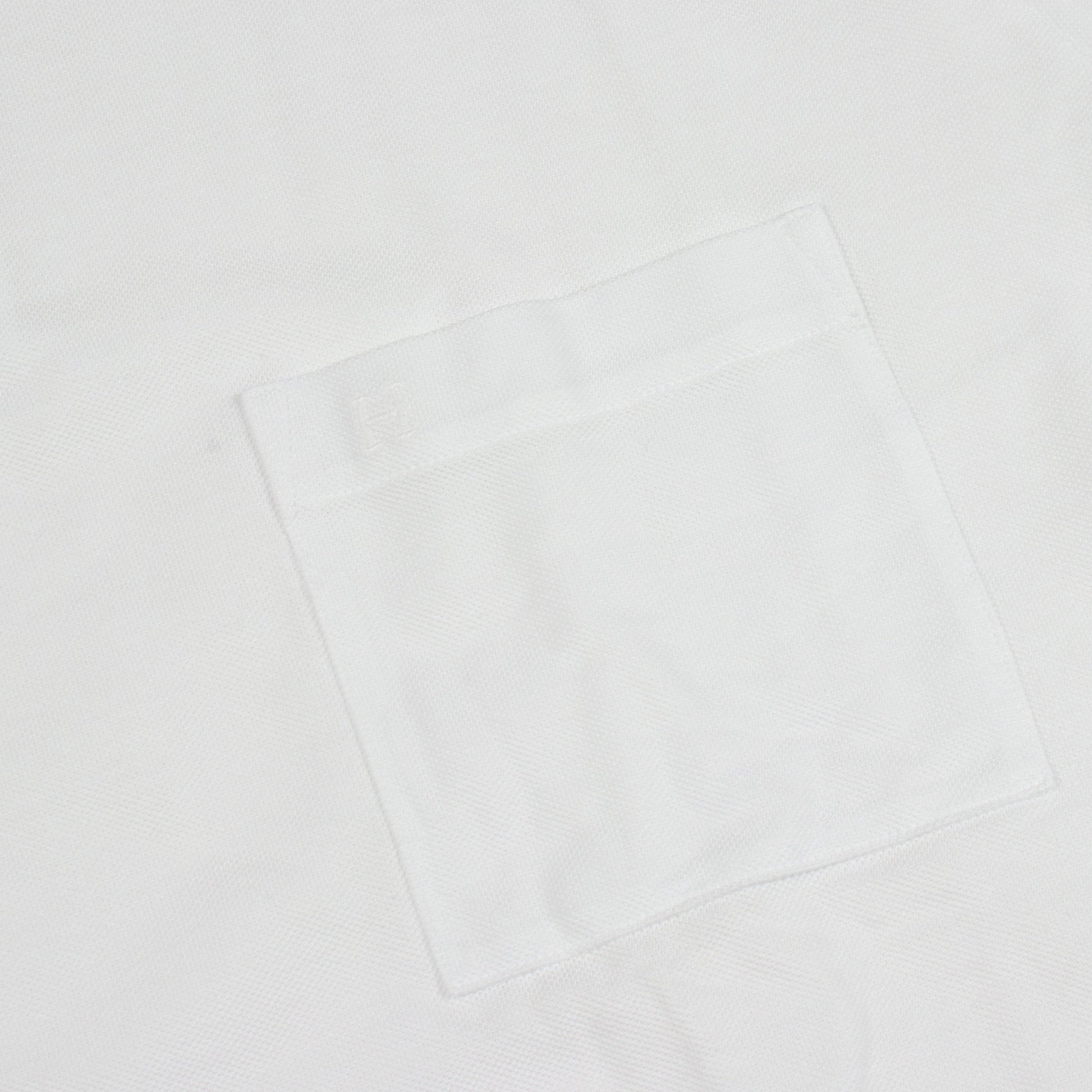 H刺繍ポケット 半袖 ポロシャツ コットン ホワイト エルメス トップス HERMES