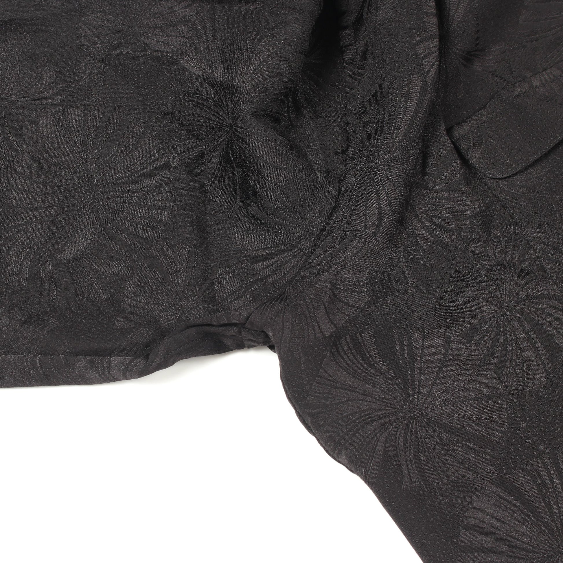 ノーカラー 総柄 シャツ シルク ブラック サンローランパリ トップス SAINT LAURENT PARIS