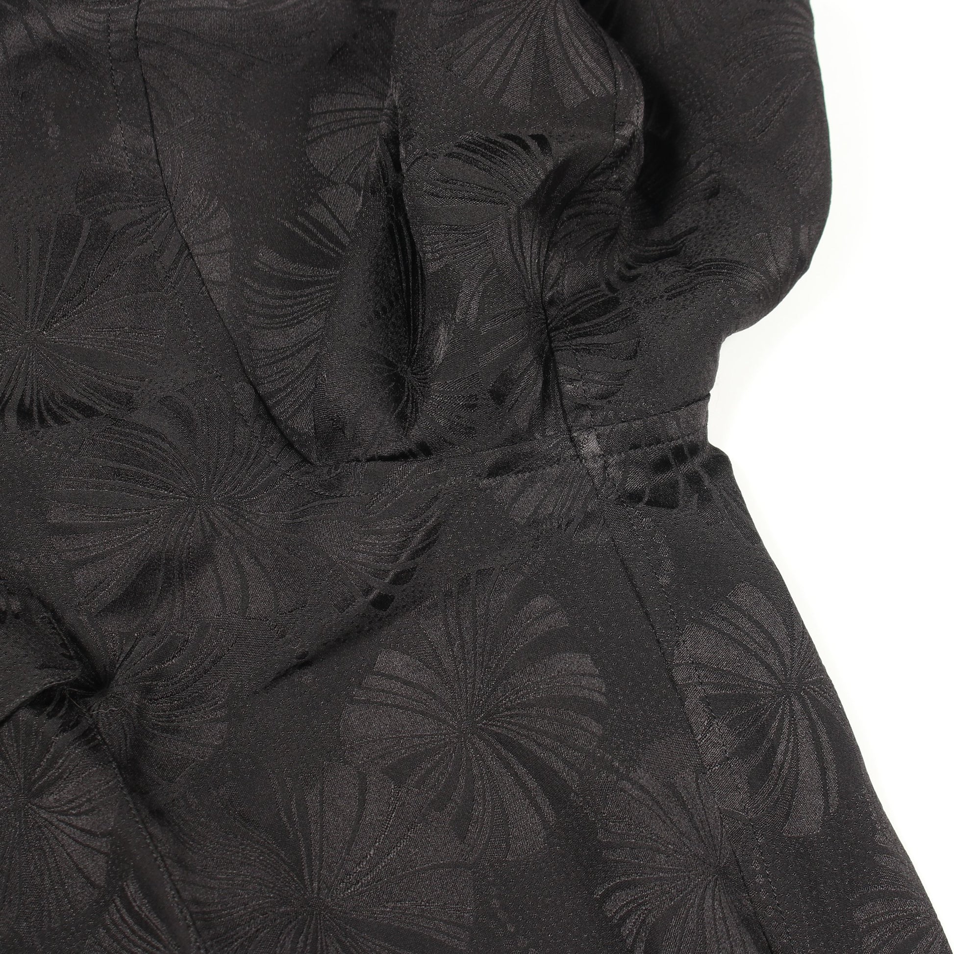 ノーカラー 総柄 シャツ シルク ブラック サンローランパリ トップス SAINT LAURENT PARIS