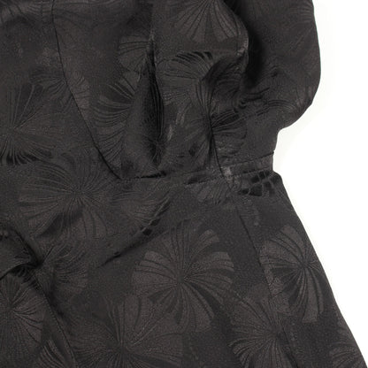 ノーカラー 総柄 シャツ シルク ブラック サンローランパリ トップス SAINT LAURENT PARIS
