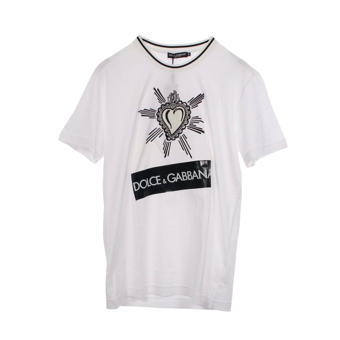Sacred Heart 半袖Tシャツ コットン ホワイト ドルチェアンドガッバーナ