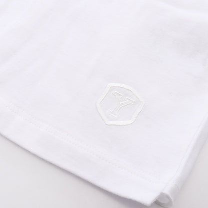 ロゴ刺繍 半袖Tシャツ コットン ホワイト サンローランパリ