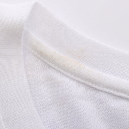 ロゴ刺繍 半袖Tシャツ コットン ホワイト サンローランパリ