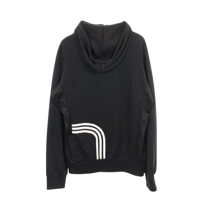 FLUID STRIPE TRACK JACKET メッシュ切替 ジップアップパーカー コットン ブラック ホワイト ワイスリー