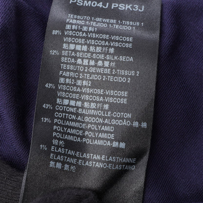 Vネック 半袖 カットソー レーヨン シルク パープル ジョルジオアルマーニ