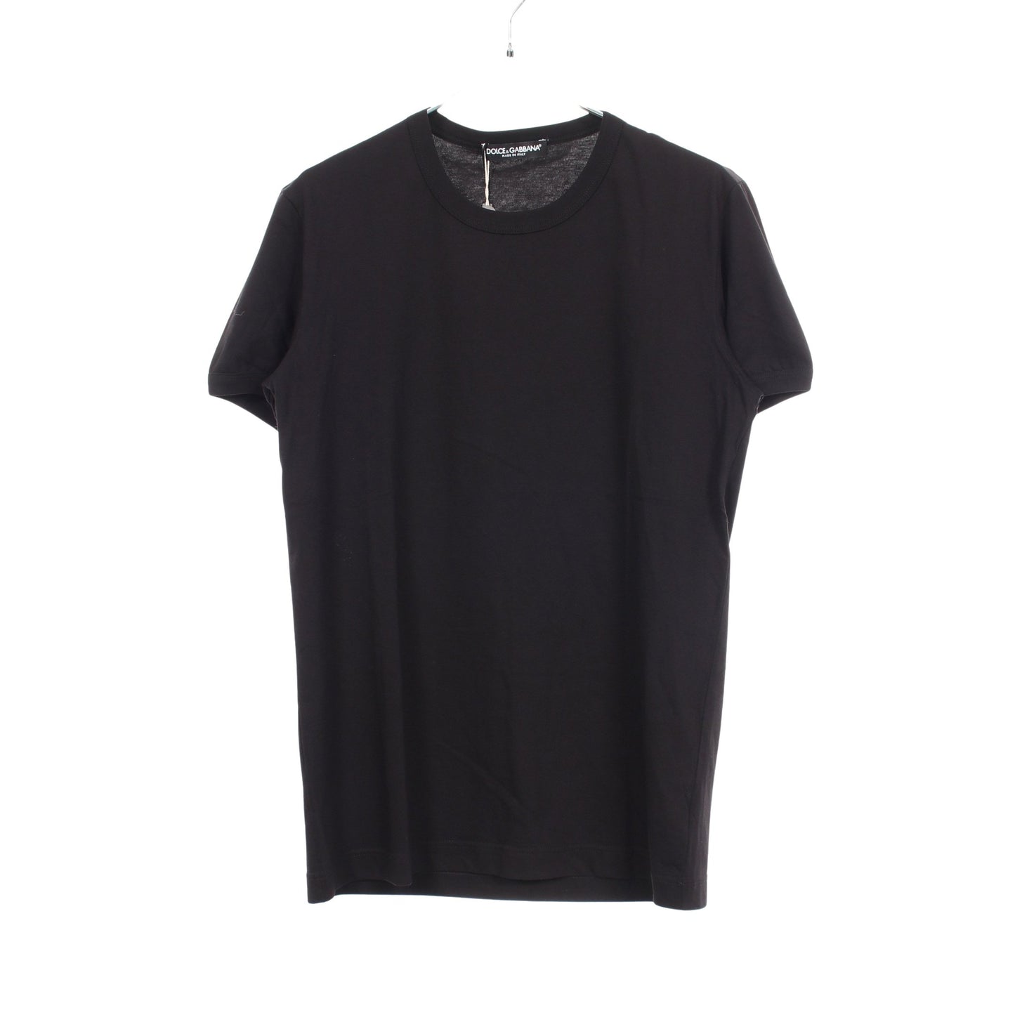 クルーネック 半袖Tシャツ コットン ブラック ドルチェアンドガッバーナ