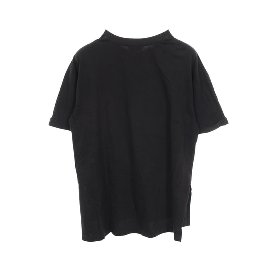TREVI FALLS スパンコール サイドスリット 半袖Tシャツ コットン ブラック フェンディ