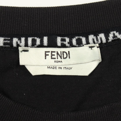 TREVI FALLS スパンコール サイドスリット 半袖Tシャツ コットン ブラック フェンディ トップス FENDI