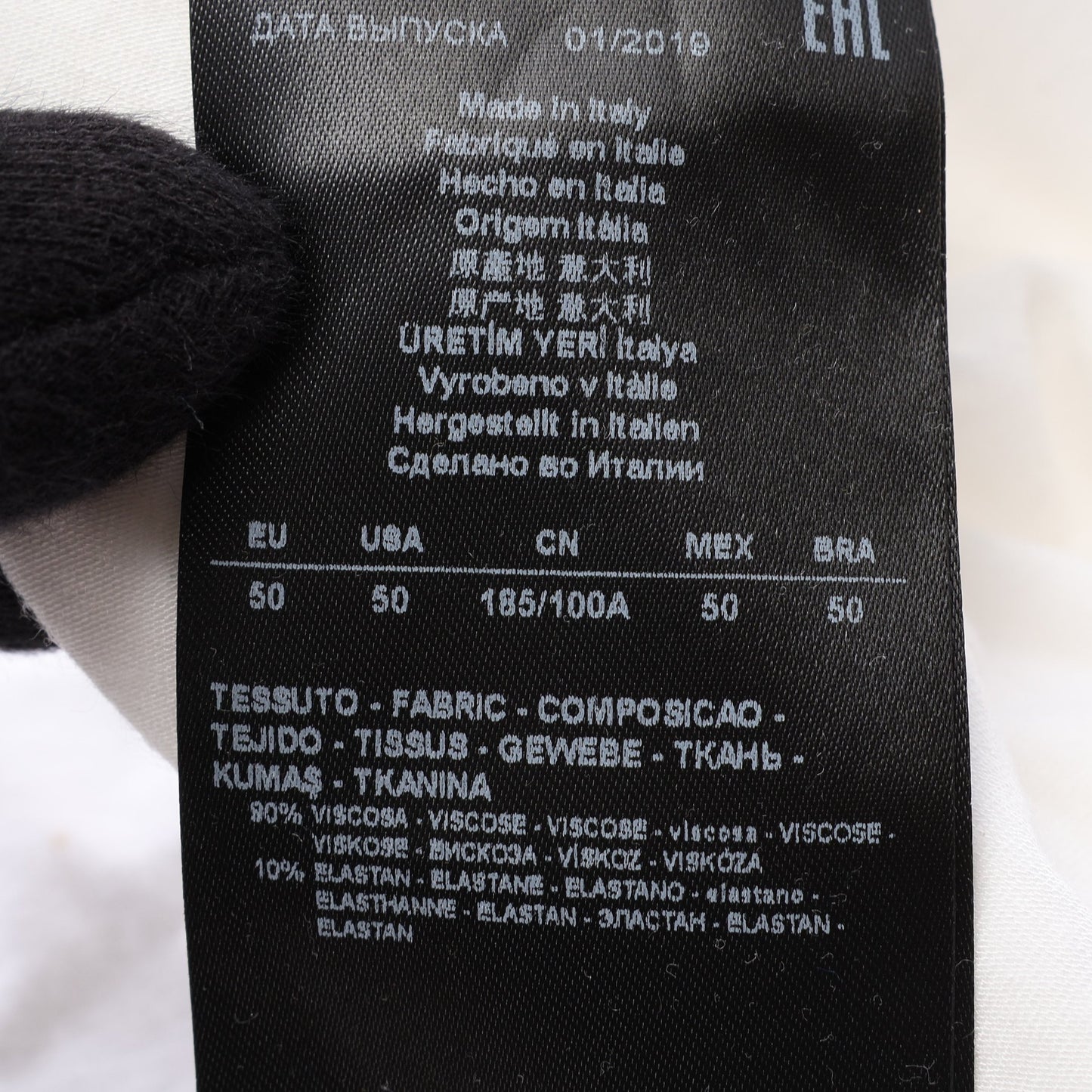 ロゴ 半袖Tシャツ レーヨン ホワイト ジョルジオアルマーニ