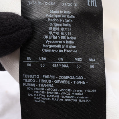 ロゴ 半袖Tシャツ レーヨン ホワイト ジョルジオアルマーニ