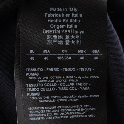 ストライプ クルーネック 半袖Tシャツ コットン ダークネイビー ジョルジオアルマーニ