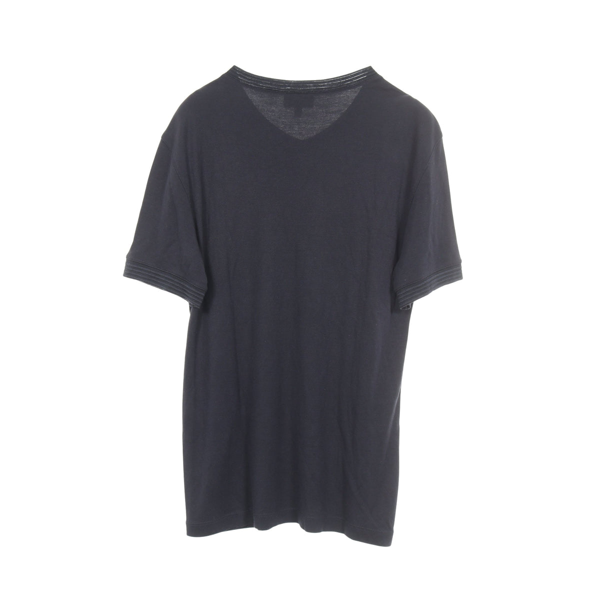 Vネック 半袖Tシャツ レーヨン シルク ネイビー ジョルジオアルマーニ