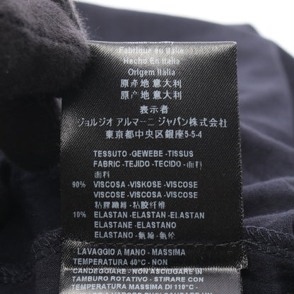 ハイネック 半袖 カットソー レーヨン ネイビー ジョルジオアルマーニ