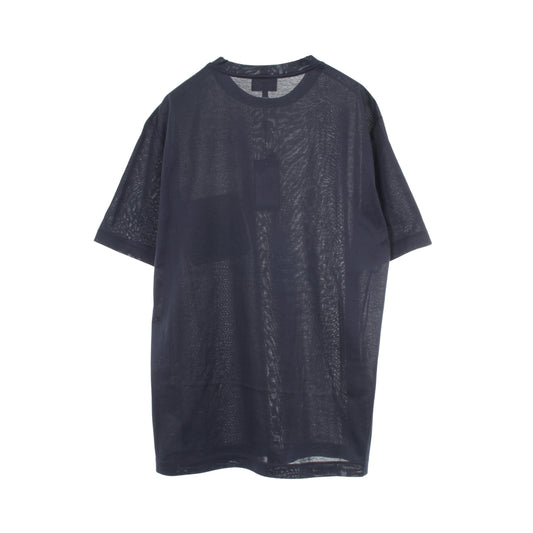 ロゴポケット 半袖Tシャツ コットン ネイビー ジョルジオアルマーニ