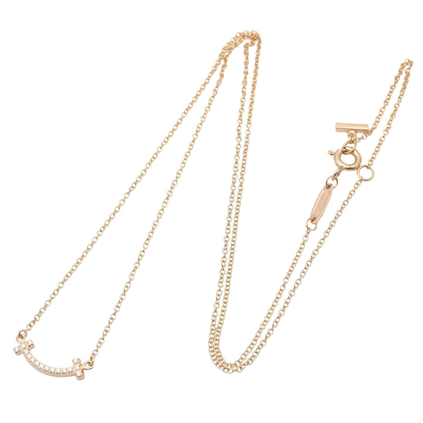 Tスマイルミニ ダイヤ ネックレス ネックレス K18YG ダイヤモンド クリア イエローゴールド ティファニー アクセサリー TIFFANY & Co.