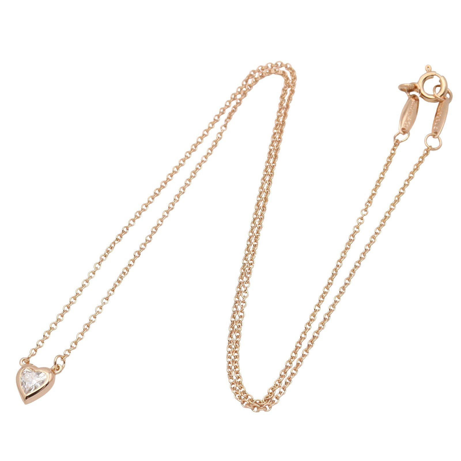バイザヤードハートネックレス ネックレス K18PG ダイヤモンド クリア ピンクゴールド ティファニー アクセサリー TIFFANY & Co.