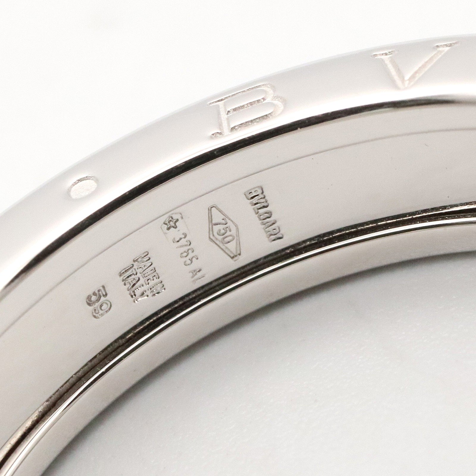 B-zero1 リング 1バンド リング 指輪 K18WG シルバー ホワイトゴールド ブルガリ アクセサリー BVLGARI