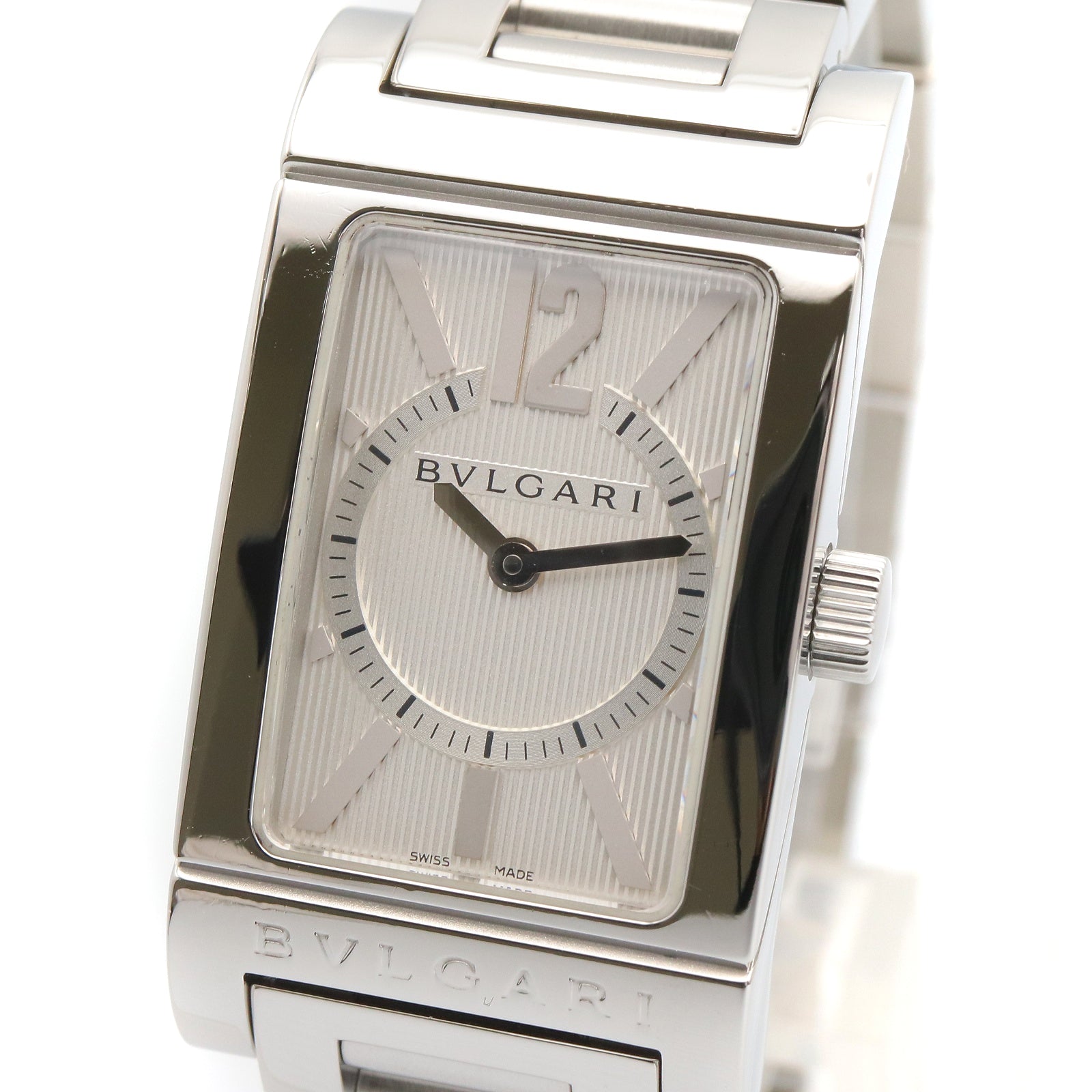 レッタンゴロ レディース 腕時計 クオーツ ステンレススチール シルバー ブルガリ 時計 BVLGARI