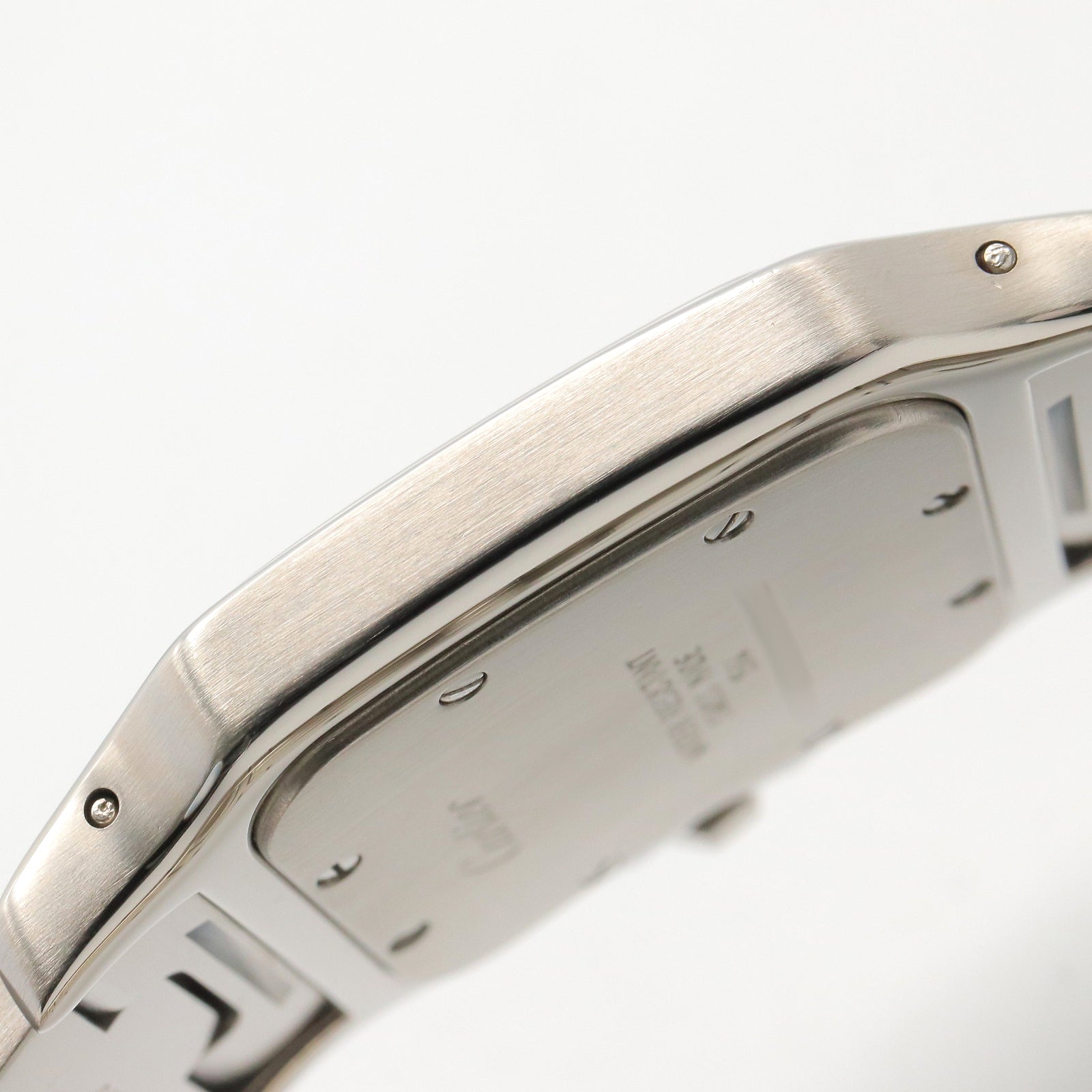サントスガルベ LM メンズ 腕時計 クオーツ ステンレススチール アイボリー カルティエ 時計 Cartier