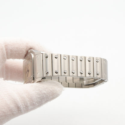 サントスガルベ LM メンズ 腕時計 クオーツ ステンレススチール アイボリー カルティエ 時計 Cartier
