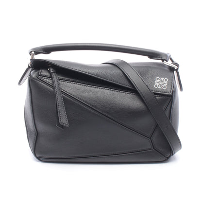 PUZZLE BAG SMALL パズルバッグ スモール 2WAY ハンドバッグ レザー ブラック ロエベ