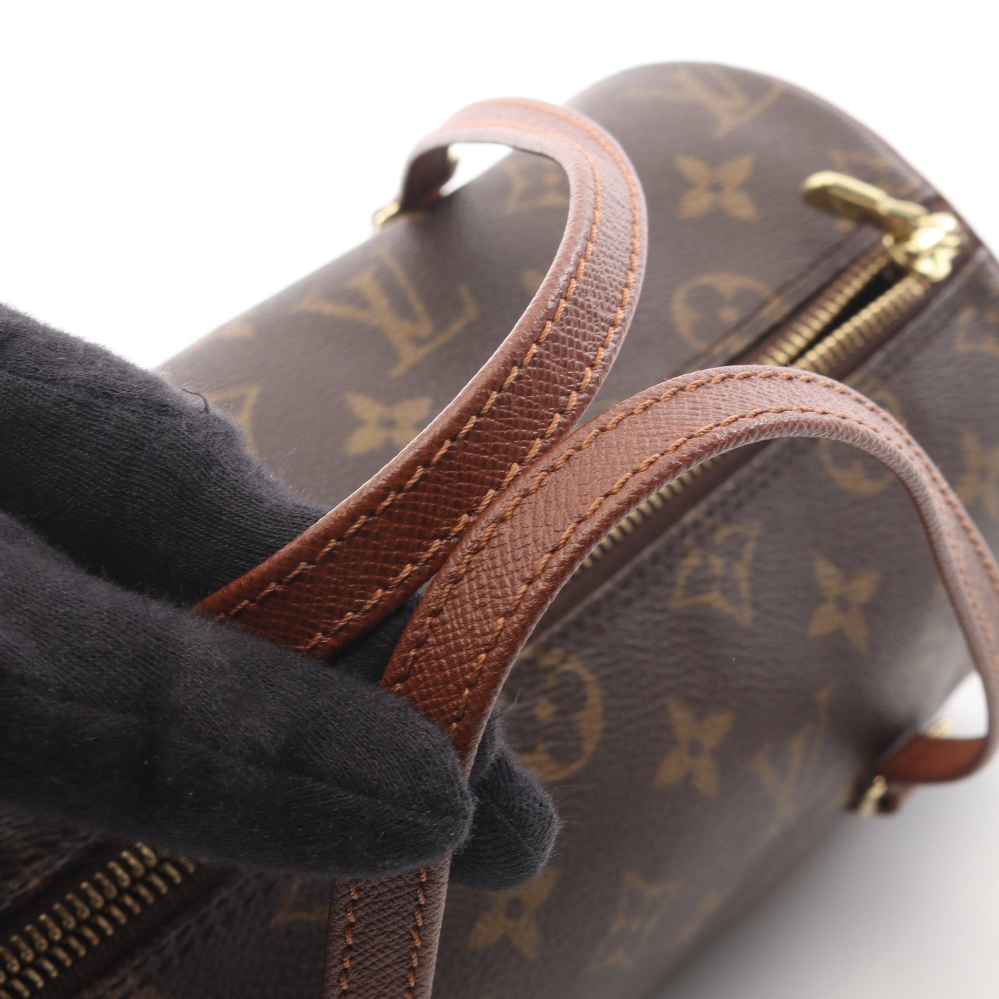 パピヨン26 モノグラム 旧型 ハンドバッグ PVC レザー ブラウン ルイヴィトン バッグ LOUIS VUITTON