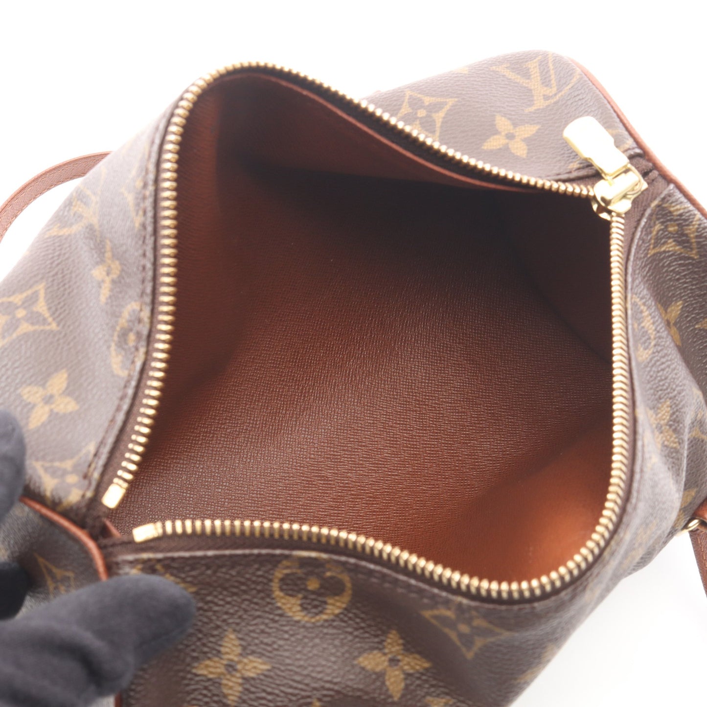 パピヨン26 モノグラム 旧型 ハンドバッグ PVC レザー ブラウン ルイヴィトン バッグ LOUIS VUITTON